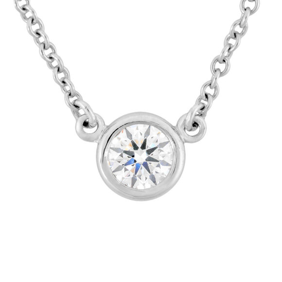 TIFFANY & CO. Platinum Diamond Necklace - Picture 1 of 8